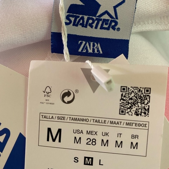 NWT. Zara x Starter Capsule Collection USA Logo Sporty Cropped Top. Size M. - Picture 7 of 10